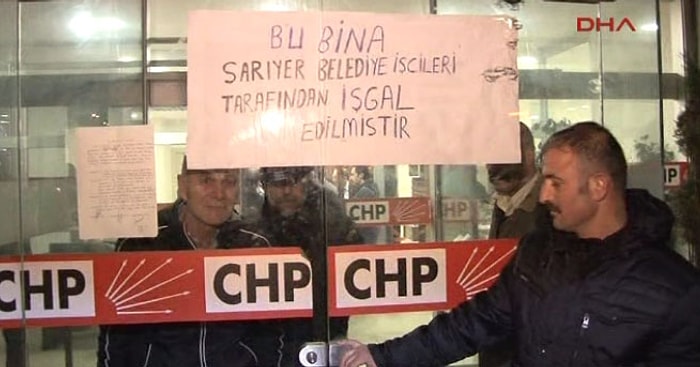 İşçiler CHP İstanbul İl Başkanlığı Binasını İşgal Etti