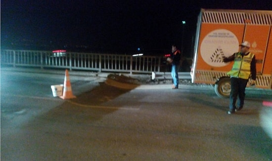 Mimarsinan Köprüsünde Göçük Meydana Geldi