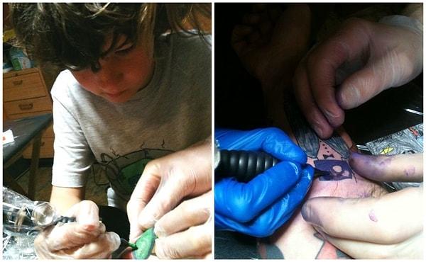 4. "Bu dövmeleri yaptırmak için 3 farklı sanatçıyla çalıştım. Son zamanlarda oğlum da bana dövme yapmaya başladı ve bunu gerçekten çok seviyor."
