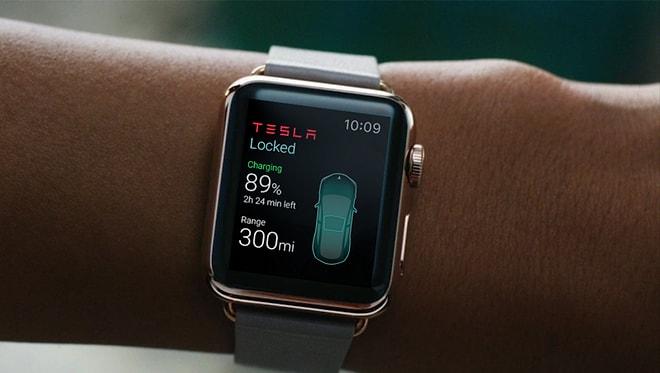 Apple Watch ile Tesla otomobiller kontrol edilebilecek