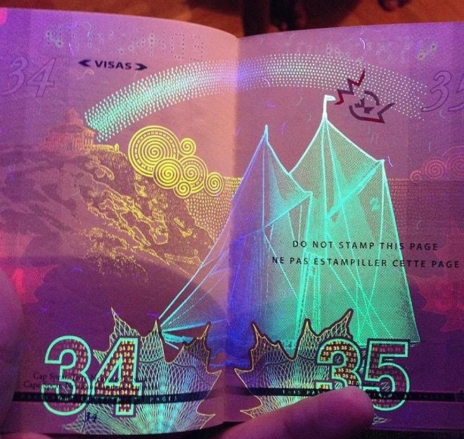Tasarımıyla Fark Yaratan Ultraviyole Makyajlı Kanada Pasaportu