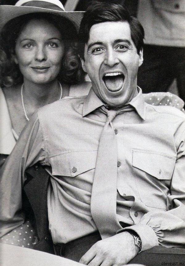 15. The Godfather'ın çekimlerinde Al Pacino ve Diane Keaton.
