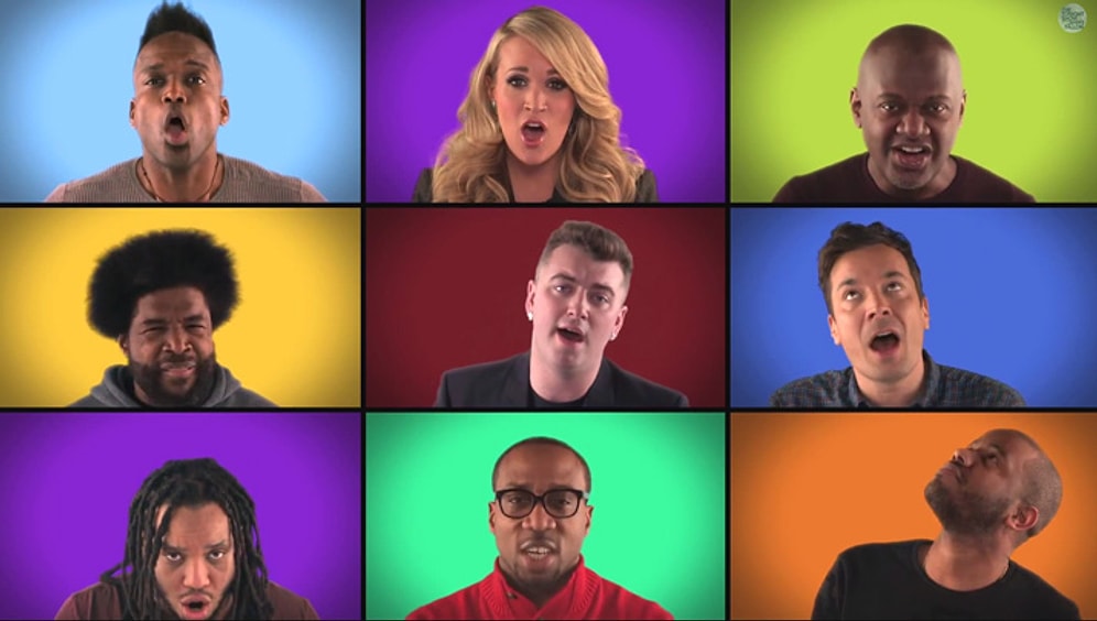 Sam Smith, Christina Aguilera ve Jimmy Fallon'dan Mükemmel A Capella Performans
