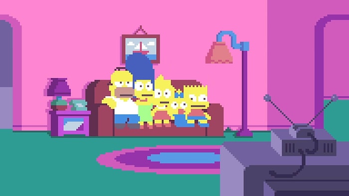 Simpson Ailesini Bir de Pixel Görüntüde İzleyin
