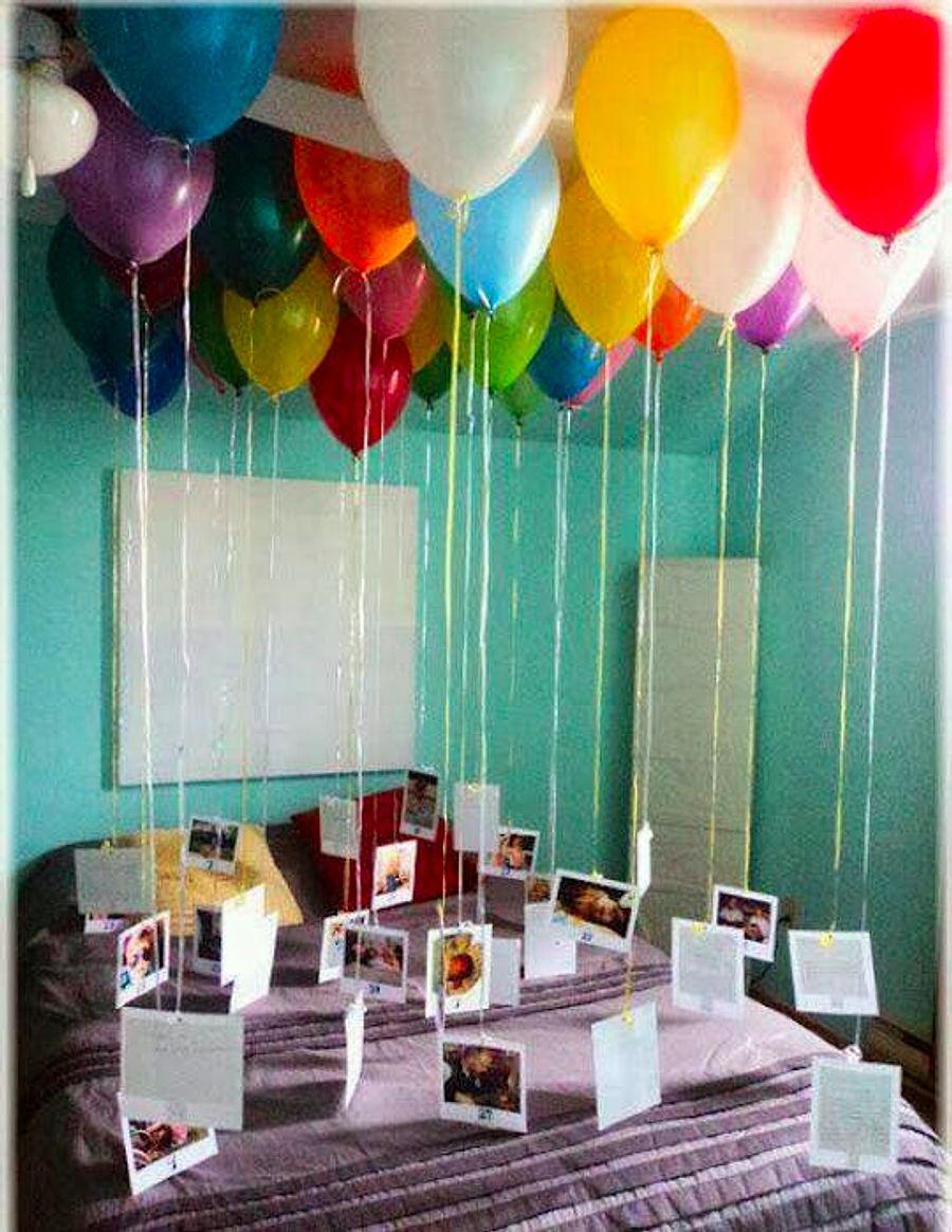 оформить комнату ко дню рождения мужа