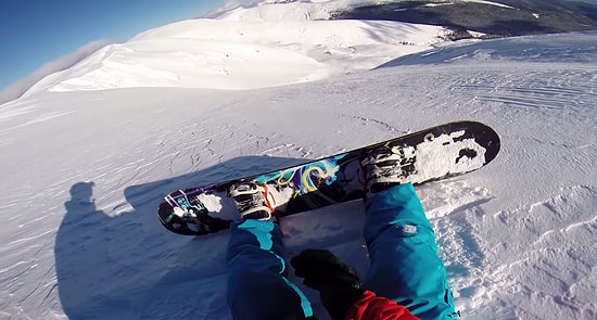 Farkında Olmadan Çığ Başlangıcına Neden Olan Snowboardcu