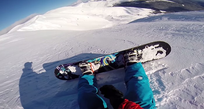 Farkında Olmadan Çığ Başlangıcına Neden Olan Snowboardcu