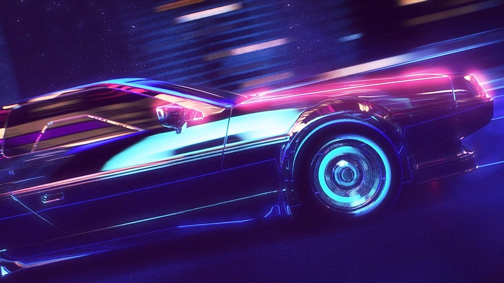 Geleceğe Dönüş ve Tron Filmlerinin Arasında Kurgulanmış Animasyon | Retrowave