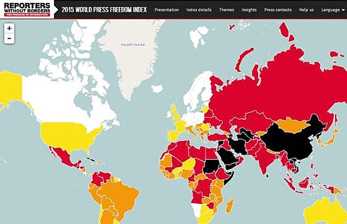 Türkiye Basın Özgürlüğünde 180 Ülke Arasında 149. Sırada