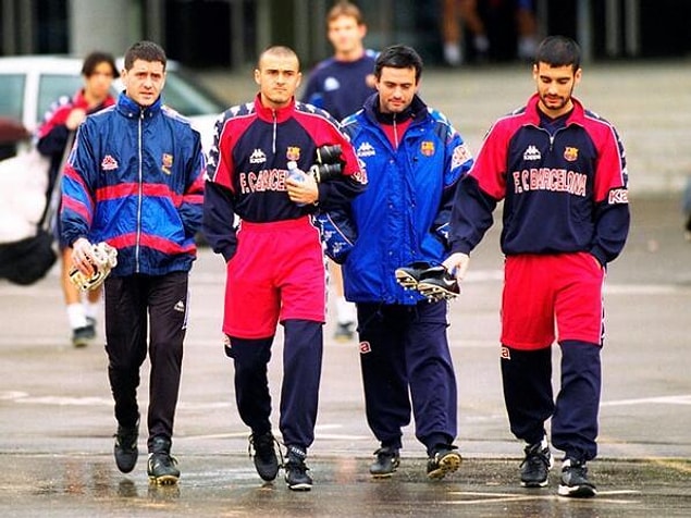 29. Şimdilerde bu üç ismi bir arada görsek epey şaşırırız: Luis Enrique, Jose Mourinho ve Josep Guardiola