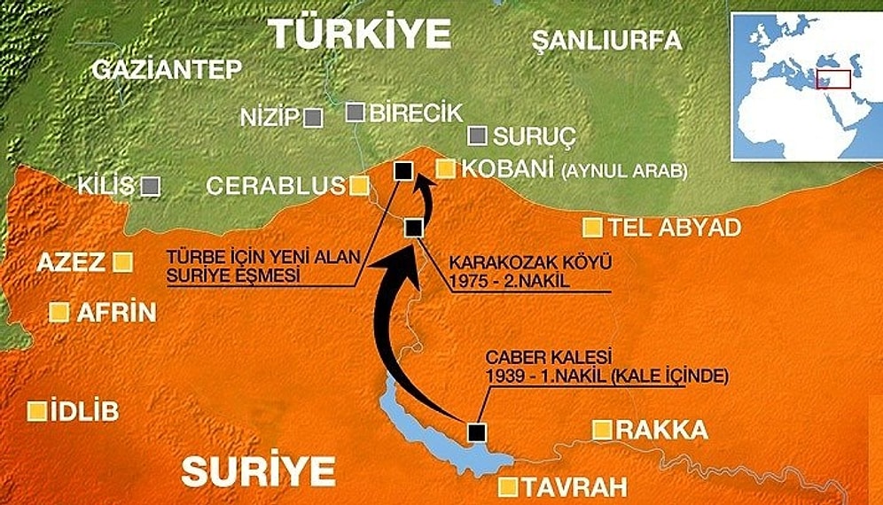 Yeni Türbe Türkiye Sınırına 200 Metre Uzakta
