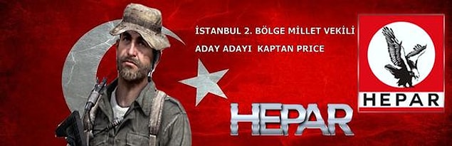 13. Emekli Paşa Kaptan Price Hepar'dan aday adayı. Helal olsun Paşam Bu adamı seçemezsek yazıklar olsun bize!