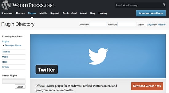 Twitter Resmi WordPress Eklentisini Yayınladı