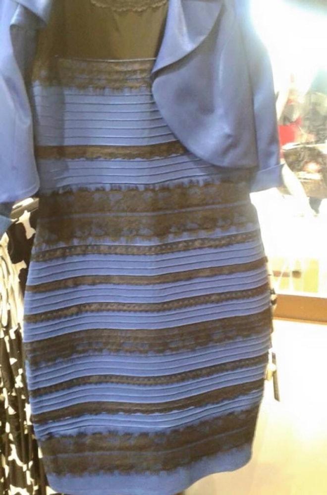 Bu elbise ne renk ? Mavi Siyah mı Altın Sarısı Beyaz mı ?