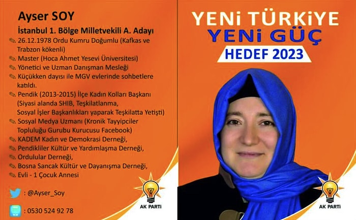 AK Parti Milletvekili Aday Adayı Ayser Soy'un İlginç CV'si