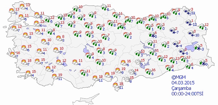 Ülkemizin Kuzey, İç ve Doğu Kesimleri Yağışlı