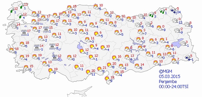 İç ve Batı Bölgelerde Sıcaklık 3 ila 5 Derece Artacak