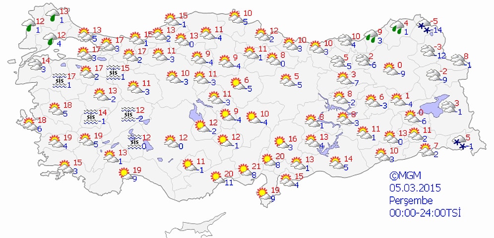 İç ve Batı Bölgelerde Sıcaklık 3 ila 5 Derece Artacak
