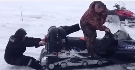 Rusların Kardaki Garip Eğlencesi Tatsız Bitti