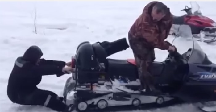 Rusların Kardaki Garip Eğlencesi Tatsız Bitti