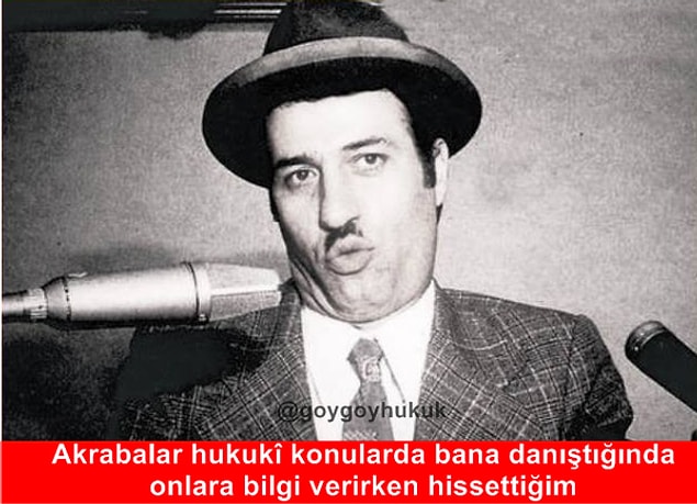 Akrabalar Hukuki bir meselede danışırken hissedilen.
