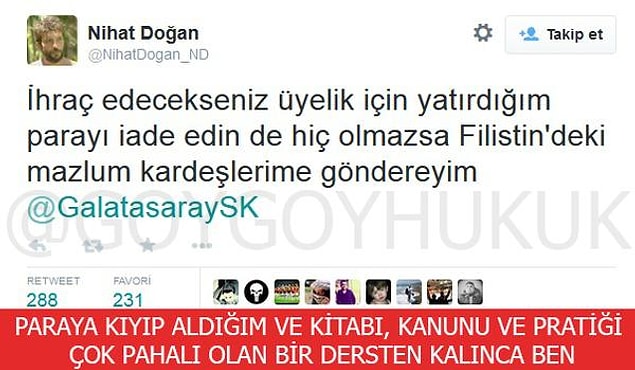 Dersten kalmak değilde her sene değişen kanunlar yüzünden yeniden almak zorunda kaldığın pahalı hukuk kitapları koyuyor insana.