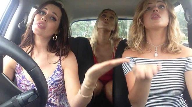 Araba İçinde 'Bohemian Rhapsody' Söyleyerek Hunharca Eğlenen 3 Kadın