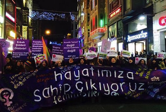 Taksim'de 13. Feminist Gece Yürüyüşü