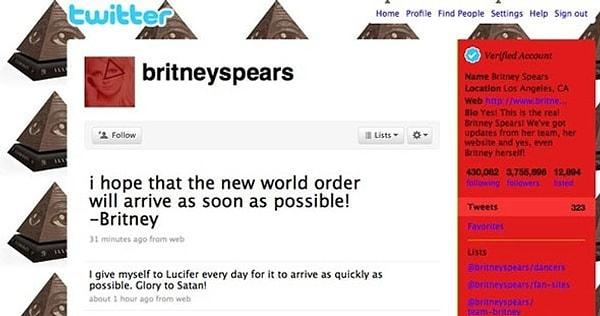 9. Britney Spears Twitter Saldırısı