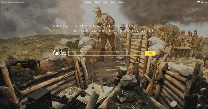 Yandex'ten Çanakkale Destanına Özel Tasarım