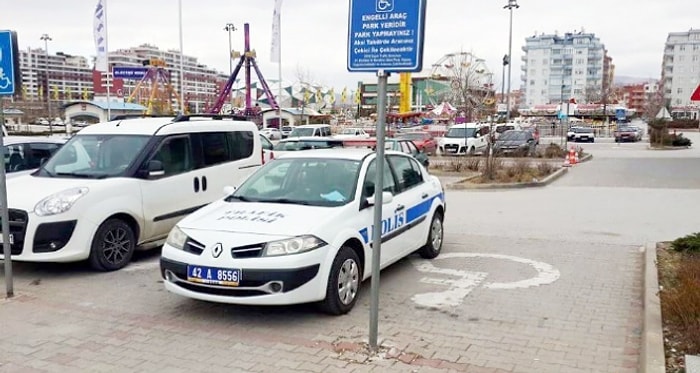 Konya'da Trafik Polisine Park Cezası