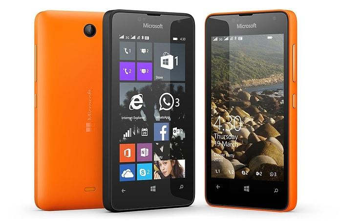 Microsoft, 70 Dolarlık Çift Sim Kartlı Akıllı Telefonu Lumia 430’u Tanıttı