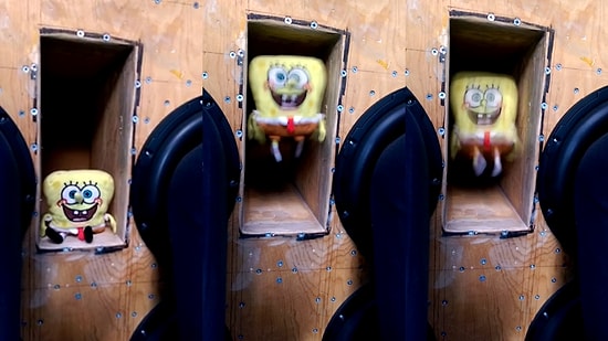 Bass Hoparlörün Rüzgarı ile Dans Eden Sünger Bob