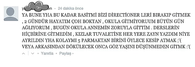 7. Böyle olmaz. Önce derslerimize önem verelim, ardından hobi olarak tuvalete yine Zayn yazarsın;