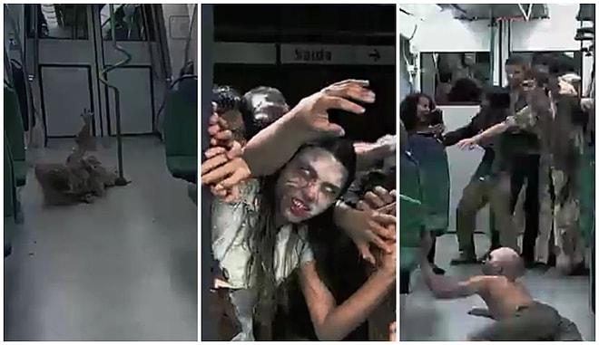 Metroda Aşırı Gerçekci Zombi Şakası