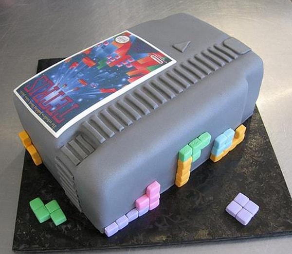 15. Tetris severlere mükemmel bir pasta seçeneği.