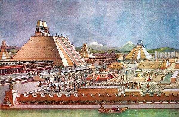 7. Tenochtitlan gelişmiş bir temizlik sistemine sahipti, şehri temizleyen temizlik işçileri vardı ve kent resmen bal dök yala kıvamındaydı.