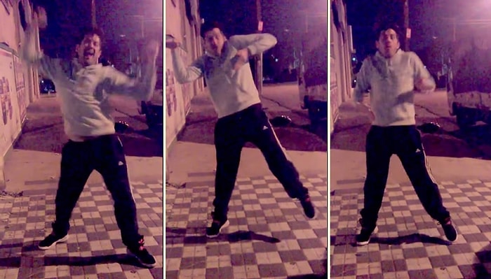 Araba Alarmında Dans Eden Rahatsız Adam