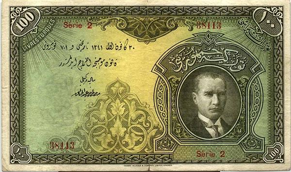 5. 1. Emisyon 100 Türk Lirası (1927-1938)