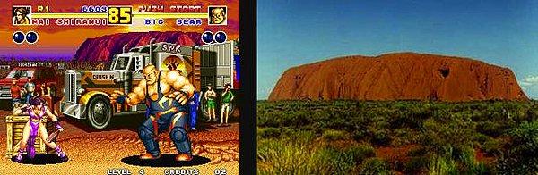 3. Fatal Fury 2 ve Avustralya'daki Uluru Kayası