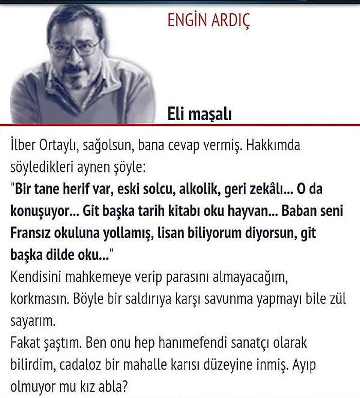 Köşe Yazarı Engin Ardıç'ın İlber Ortaylı'ya Yazdığı Son Yazısına Sosyal Medya Çok Tepkili!