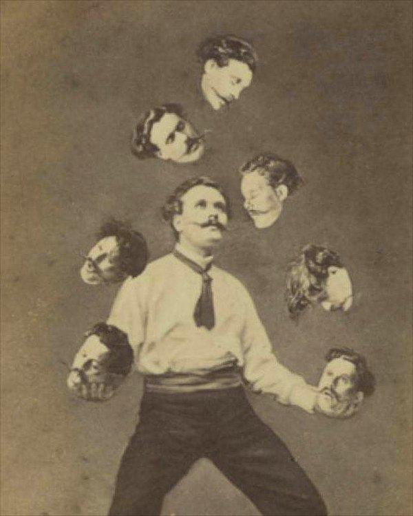 4. Toplar yerine kafasıyla jonglörlük yapan adam, 1880
