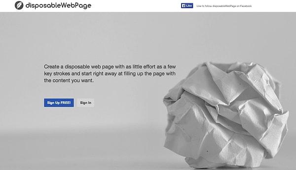 24. disposableWebPage.com
