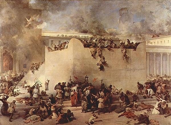 19. Bu mabet Süleyman’ın ölümünden sonra fazlasıyla tahrip olmuş olsa da bir duvarı halen ayaktadır. Şu an bilinen ismi ile Ağlama Duvarı.