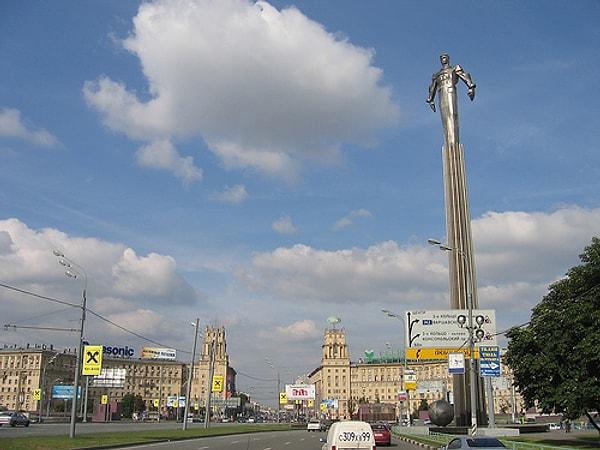 19. Moskova'da bulunan 'Yuri Gagarin Anıtı'