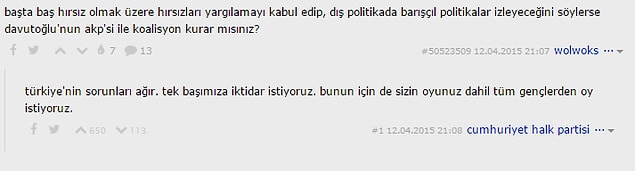 7. 'Tek başımıza iktidar istiyoruz.'