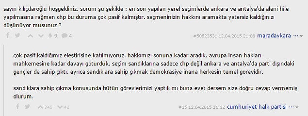 15. 'Yerel seçimlerdeki hilelere karşı pasif kalmadık, hakkımızı aradık.'