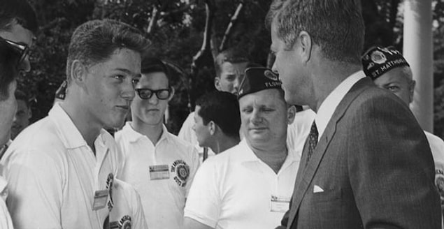 8. 16 yaşındaki Bill Clinton - ABD Başkanı J.F. Kennedy, 24 Temmuz 1963