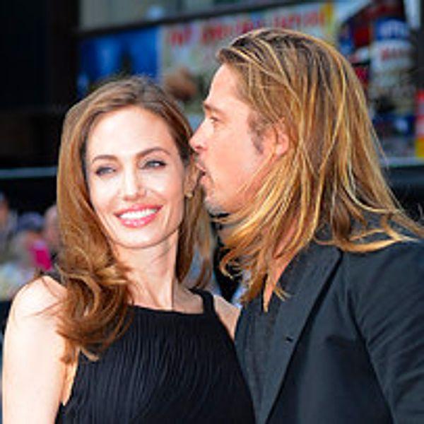 9. "Sevgisini gösteremez" olarak bilinen erkeklere cevap verir gibi Brad Pitt'in sevgisini her an her yerde gösterebilmesi (YALAN OLDU)