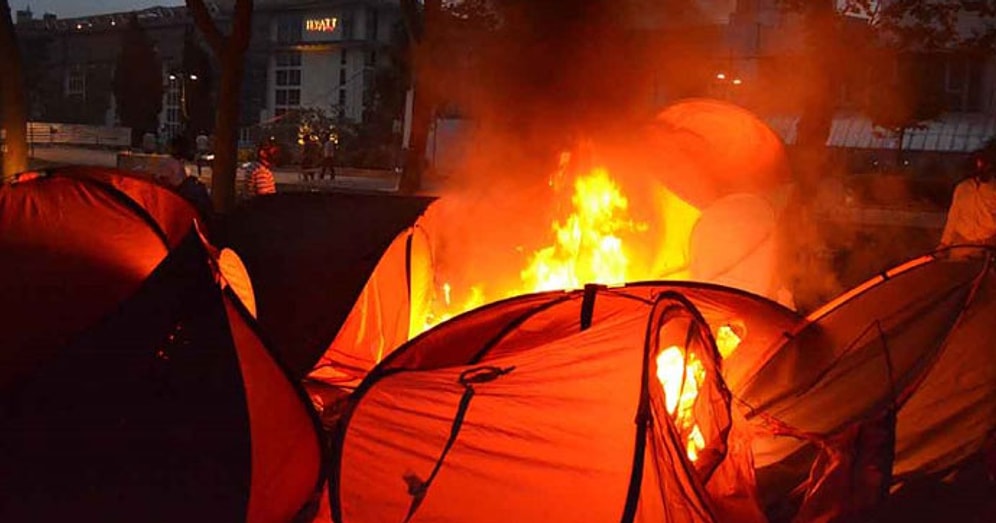 Gezi Parkı'ndaki Çadırlar Kendiliğinden Yanmış